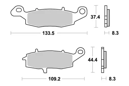 Sbs Jarrupalat Sintered Taakse - Duell MP varaosat ja tarvikkeet - 123763 - 1