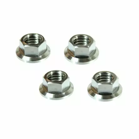 Scar 6 x Titanium HEX HEAD FLANGE NUT M8 - titanium Gr5-Ti - Duell MP varaosat ja tarvikkeet - 74373 - 1