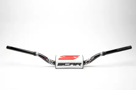 Scar Handlebar O² COLOR Ø28,6 (1 1/8”) - 65/85 Low Mini - BLACK Bar - WHITE Bar - Duell MP varaosat ja tarvikkeet - 76003 - 1