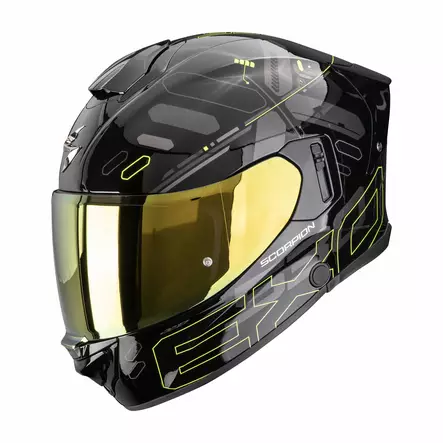 SCORPION Helmet EXO-530 AIR FOND Black-Neon yellow, S - Duell ajovarusteet - 49673 - 1