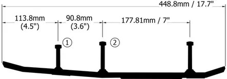 Sno-X Ripper Four Ohjausrauta pari 4" Kovametalli - Duell MK varaosat ja tarvikkeet - 22463 - 1