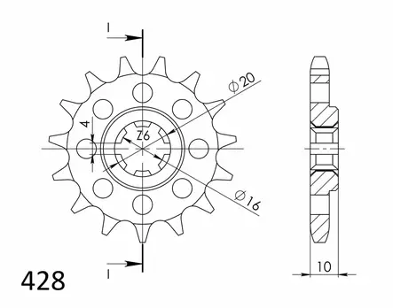 Supersprox Eturatas 410.14 - Duell MP varaosat ja tarvikkeet - 119113 - 1
