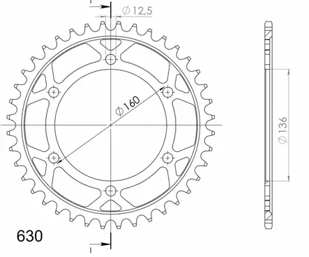 Supersprox / JT Teräs takaratas 506.40 - Duell MP varaosat ja tarvikkeet - 119213 - 1