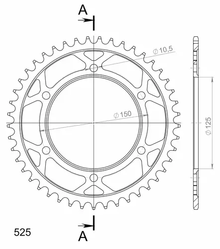 Supersprox / JT Teräs takaratas 899.45 - Duell MP varaosat ja tarvikkeet - 118953 - 1