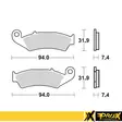 ProX Jarrupalasarja Eteen CR125/250/500 '87-94 - Duell MP varaosat ja tarvikkeet - 80593 - 1