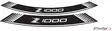 Puig Kit 8 Rim Strips Z1000 C/White - Duell MP varaosat ja tarvikkeet - 91673 - 1