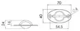 Rengaslevy AISI 316 70x40mm - Duell venetarvikkeet - 5623 - 1