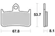 Sbs Jarrupalat Dual Carbon - Duell MP varaosat ja tarvikkeet - 123523 - 1