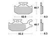 Sbs Jarrupalat Racing Sintered - Duell MP varaosat ja tarvikkeet - 123983 - 1