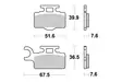 Sbs Jarrupalat Sintered Offroad - Duell MP varaosat ja tarvikkeet - 123163 - 1