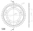 Supersprox / JT Teräs takaratas 302.42 - Duell MP varaosat ja tarvikkeet - 119143 - 1