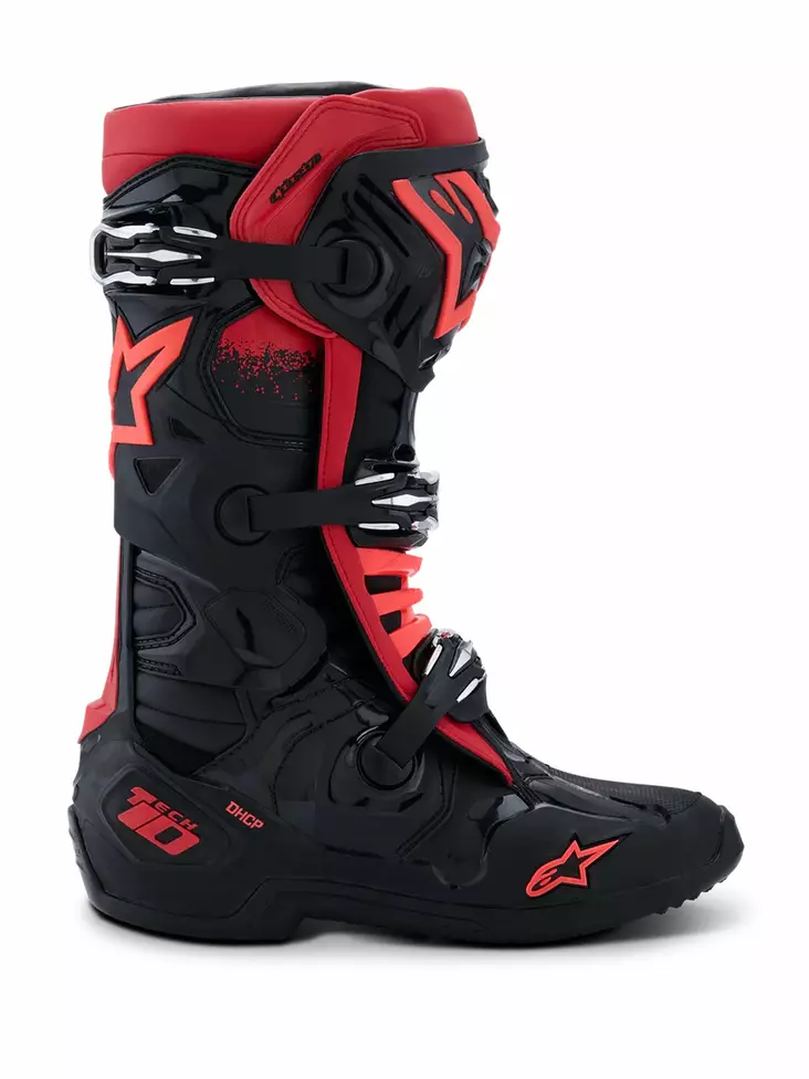 Alpinestars Ajosaapas Tech 10 Musta/Punainen, 47 - Duell ajovarusteet - 39714 - 1