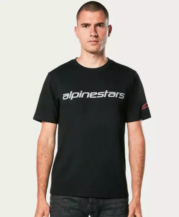 Alpinestars T-Paita Linear Wordmark 2.0 CSF Valkoinen/Punainen/Musta, 2XL - Duell ajovarusteet - 35934 - 1