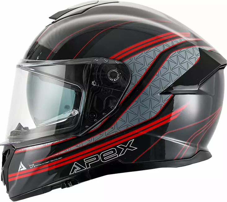 APEX Kypärä FT300 Vienna harmaa/punainen/musta S - Duell ajovarusteet - 34044 - 1