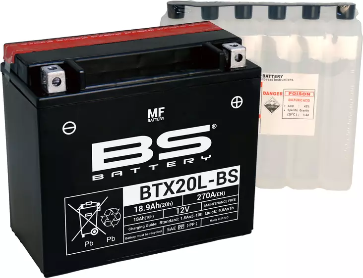 BS Battery BTX20L-BS MF (cp) Maintenance Free - Duell muut varaosat ja tarvikkeet - 131114 - 1