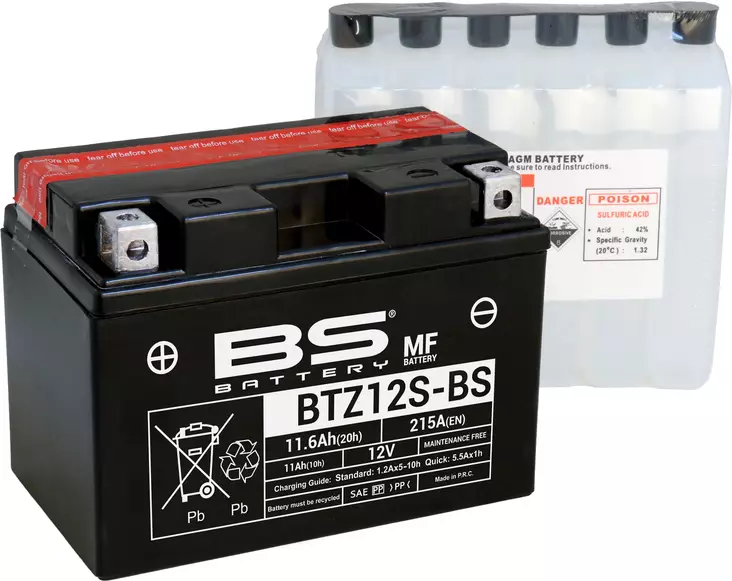 BS Battery BTZ12S-BS MF (cp) Maintenance Free - Duell muut varaosat ja tarvikkeet - 131174 - 1