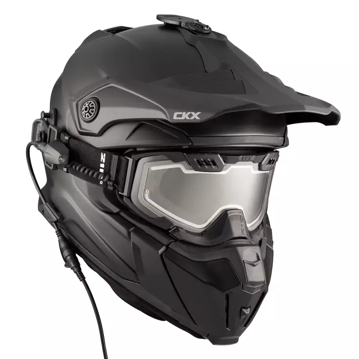 CKX Kypärä + Lasit Sähkölinssillä TITAN Mattamusta XS - Duell ajovarusteet - 59244 - 1