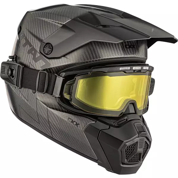 CKX Kypärä Titan AMS Matta Carbon + Sähköläm. Ajolasit, XL - Duell ajovarusteet - 59934 - 1