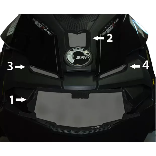 Frogzskin Ski-Doo XM/XS Nose Vent Kit 2013-18 (4pc) - Duell MK varaosat ja tarvikkeet - 24294 - 1