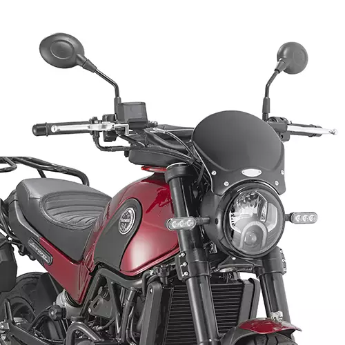 Givi Black anodized aluminium universal screen Race Café 20.5 x 26.5 cm (H x W) - Duell MP varaosat ja tarvikkeet - 100704 - 1