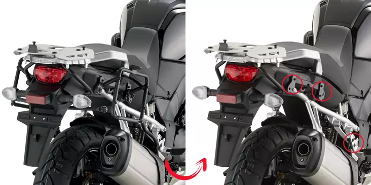 Givi putkisivutelineet Easyfit Suzuki DL1000 V-STROM (2014) - Duell MP varaosat ja tarvikkeet - 102644 - 1
