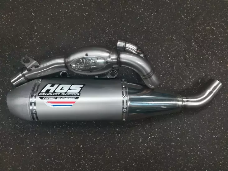 HGS Täysputkisto 4T Ducati Desmo450 MX 26-.. Grey Steel Cap - Duell MP varaosat ja tarvikkeet - 68544 - 1