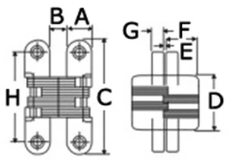 Hidden hinges - Duell venetarvikkeet - 5124 - 1