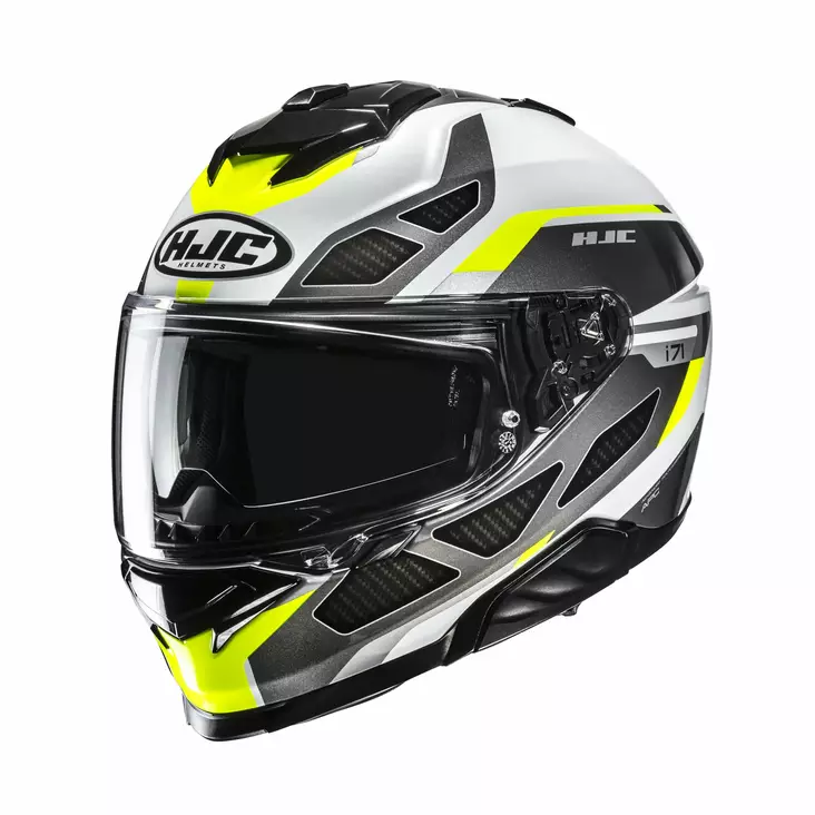 HJC Kypärä i71 Zest Harmaa/Valkoinen/Fluo Keltainen MC3H L - Duell ajovarusteet - 55974 - 1