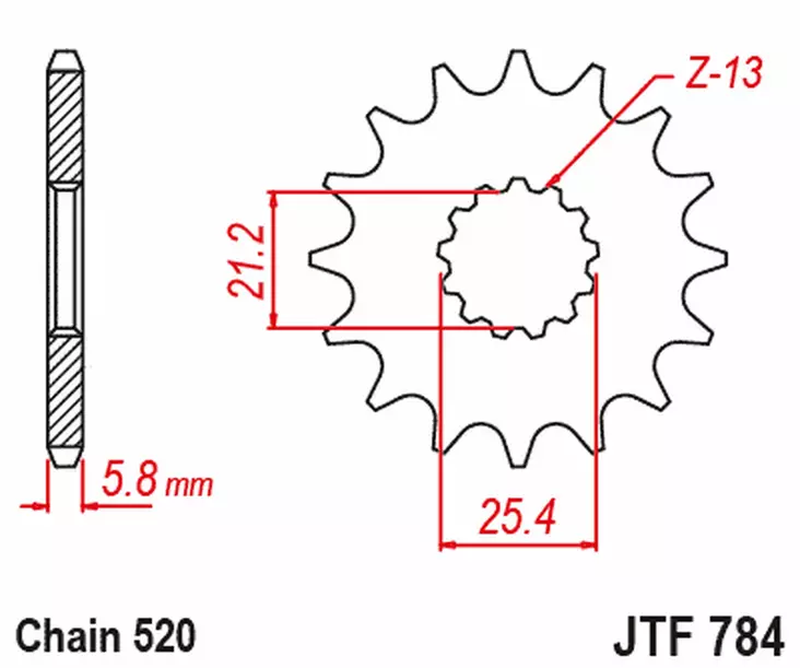 JT Eturatas JTF784.15RB - Duell MP varaosat ja tarvikkeet - 117924 - 1
