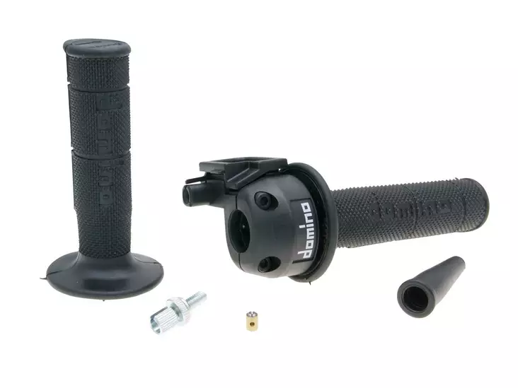 Kaasukahva Domino Yleismalli Pikakaasu (3.6°/ 74mm) sis Tupit - Duell mopojen varaosat ja tarvikkeet - 115034 - 1