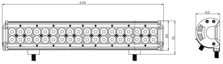 Kinwons Led Kaukovalopaneeli 10-30V 108W Combo - Duell ATV varaosat ja tarvikkeet - 138934 - 1