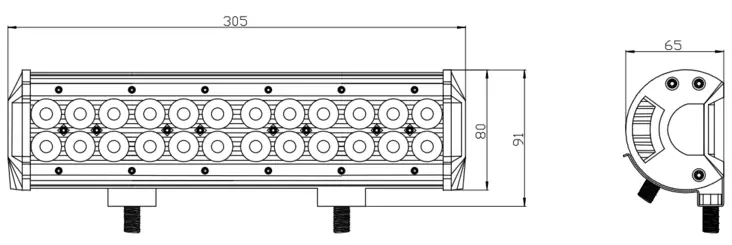 Kinwons Led Kaukovalopaneeli 10-30V 72W Combo - Duell ATV varaosat ja tarvikkeet - 138624 - 1