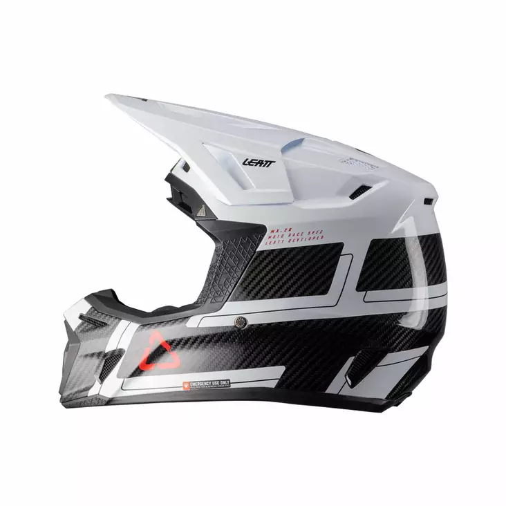 Leatt Kypärä+Ajolasit Moto 9.5 M 57-58cm Carbon/Valkoinen V26 - Duell ajovarusteet - 45334 - 1