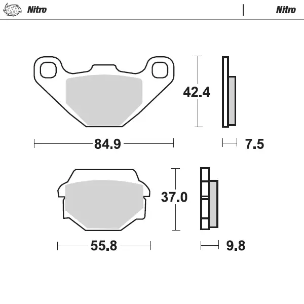 Moto-Master Jarrupalat Kawasaki: taakse KLR650 1989-2003 Husaberg all models - Duell MP varaosat ja tarvikkeet - 121094 - 1