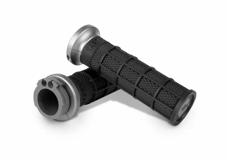 ODI Street V-TWIN Lock-On HART-LUCK Full-Waffle BLACK/Gunmetal/grey - Duell MP varaosat ja tarvikkeet - 53734 - 1