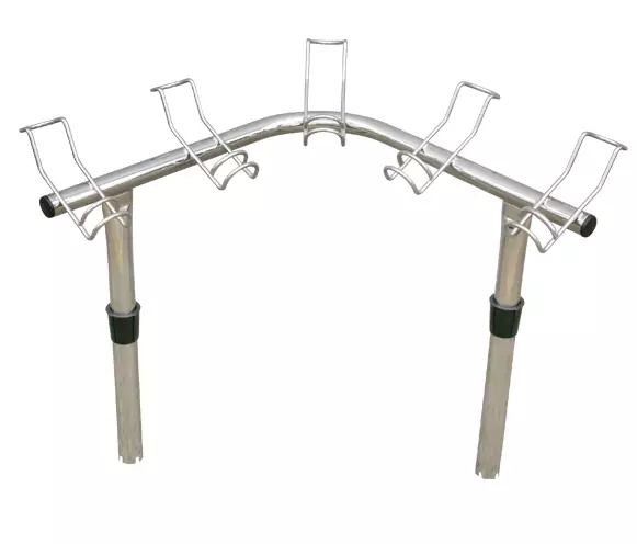 OS ROD HOLDER 5 WAY CORNER RACK STAINLESS STEEL - Duell venetarvikkeet - 132604 - 1