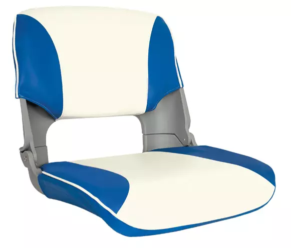 OS SKIPPER SEAT FOLDING UPHOLSTERED BLUE/WHITE - Duell venetarvikkeet - 132964 - 1