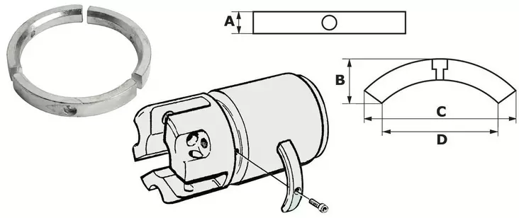 Osculati anodi (sinkki) Volvo Penta (3858399) - Duell venetarvikkeet - 135224 - 1