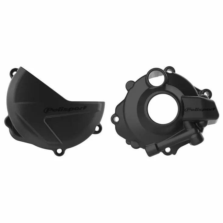 Polisport Kit Clutch+Ignition cover protector CRF250R/X (18-..) Black (18) - Duell MP varaosat ja tarvikkeet - 128544 - 1
