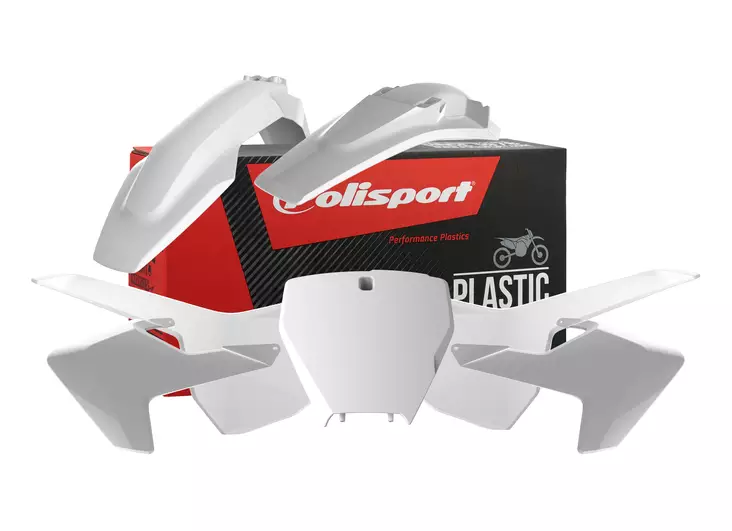 Polisport plastic kit TC125/250 FC250/350/450 16-18 White (1) - Duell MP varaosat ja tarvikkeet - 130104 - 1