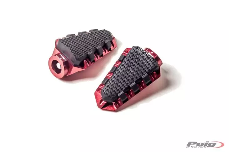 Puig Footrests Hi-Tech Trail Right/Left C/Red - Duell MP varaosat ja tarvikkeet - 91664 - 1