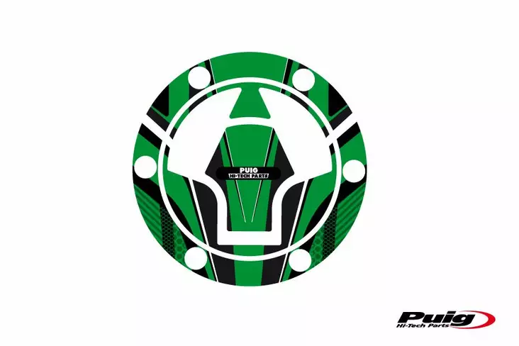 Puig Fuel Cap Cover Mod. Radical Kawasaki C/Green - Duell MP varaosat ja tarvikkeet - 91564 - 1