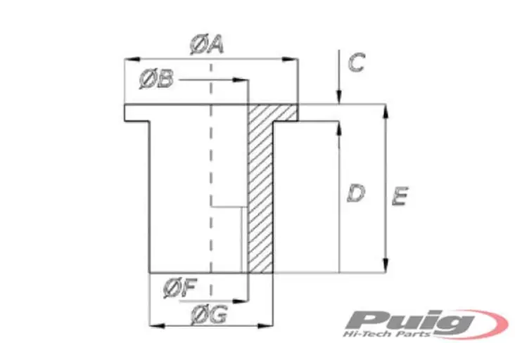Puig M4 Wellnuts (25 Unit) 14 X 5 X 1.5 X 11.5 X 13 X 10 - Duell MP varaosat ja tarvikkeet - 99784 - 1