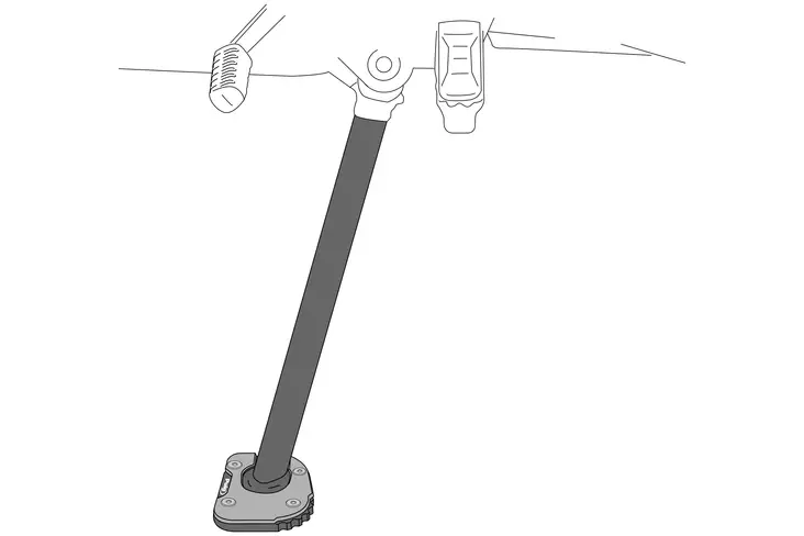 Puig Side Stand Foot Enlarger Bmw/Kawasaki C/Black - Duell MP varaosat ja tarvikkeet - 99444 - 1