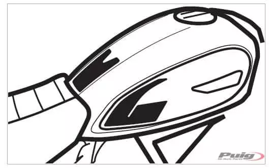 Puig Tank Pad + Side Part Ducati Scrambler - Duell MP varaosat ja tarvikkeet - 90414 - 1