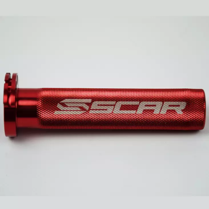 Scar Aluminum Throttle Tube + Bearing - Kawasaki/Suzuki/Yamaha - Red color - Duell MP varaosat ja tarvikkeet - 74634 - 1