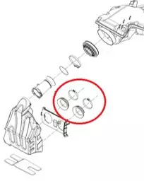 Sno-X Ilmaboxin kumilaippa Ski-Doo Etec 600/800 - Duell MK varaosat ja tarvikkeet - 23584 - 1