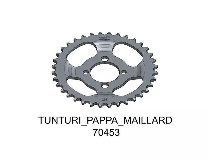 Tec-X Takaratas 36 hammasta (415) Tunturi Pappa - Maillard - Duell mopojen varaosat ja tarvikkeet - 118704 - 1