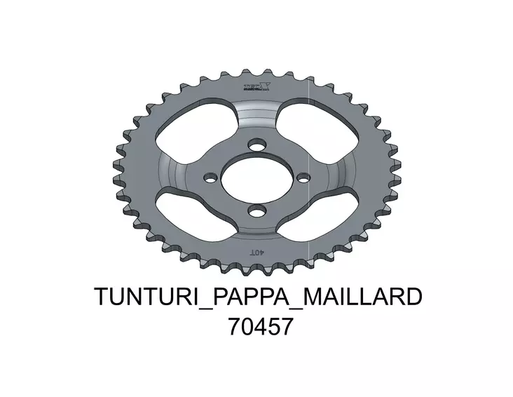 Tec-X Takaratas 40 hammasta (415) Tunturi Pappa - Maillard - Duell mopojen varaosat ja tarvikkeet - 118184 - 1
