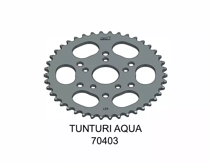 Tec-X Takaratas 42 hammasta (415) Tunturi Aqua SuperSport Break / Helkama AX - Duell mopojen varaosat ja tarvikkeet - 118734 - 1